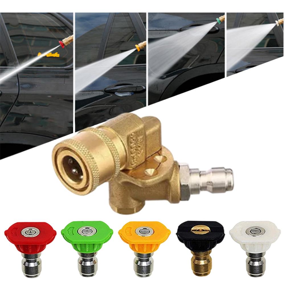 5 Nozzles High Pressure Washer Accessory Kit with Quick Connect Coupler for Cleaning up to 4500 PSI Metal Build
