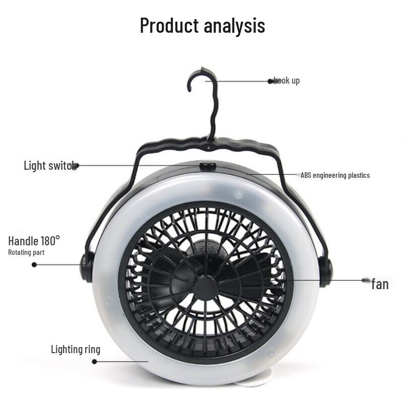 Portable Camping Fan Light