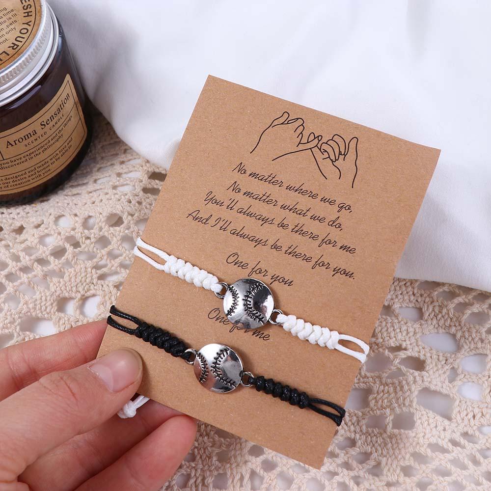 Siatkówka Baseball Piłka Sznurek Lina Koreański Styl Bransoletka Biżuteria Akcesoria Para Ręczny Sznurek