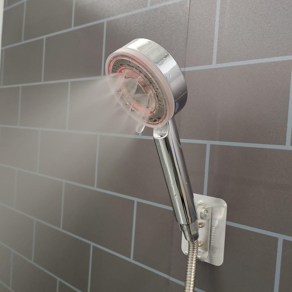 New LED 5 Modes Shower Head Rainfall SPA Temperature Control Shower Pressurized Water Saving 3/7 Colors Handheld Bathroom Shower