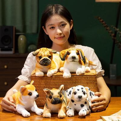 Cute Simulation Puppy Dog Spotted Dog Doll Plush Toy Husky Shar Pei Dog Doll Children's Doll