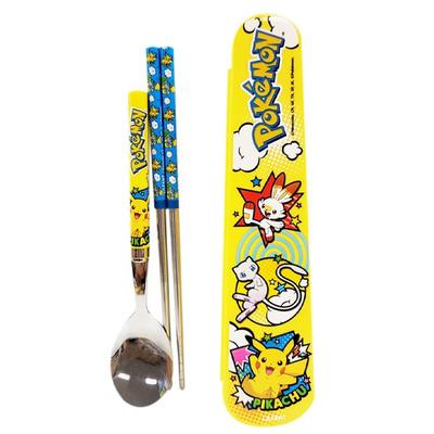 Lilpang Pokemon Light Junior vakuová lžíce + sada pouzdra, smíšené barvy, lžíce + hůlky + pouzdro, 1 sada
