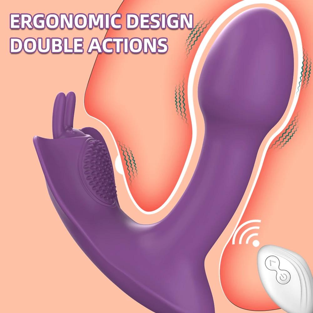 Small Dildo Vibrator for Women Remote Control Clitoris Stimulator G-Spot Massager Female Wear Sex Toys for Adults 18+