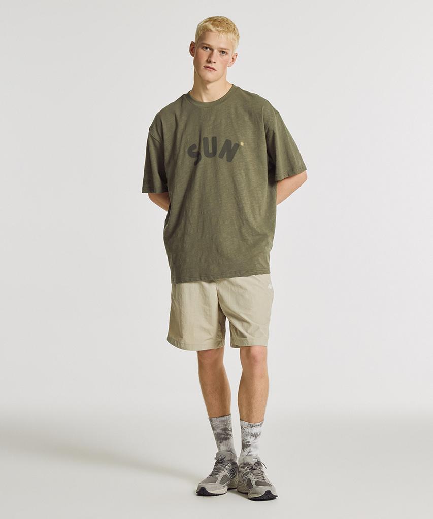 Nyuballanseu Nbnegca033 / Uni Sun-Kissed Slub Short Sleeve Tee (Khaki)