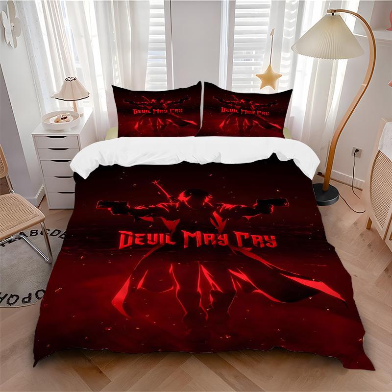 3-częściowy komplet pościeli Devil May Cry: Idealny do sypialni lub pokoju gościnnego. Miękkie i wygodne bez wkładu yy251009190
