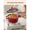 SUPOR 24cm Wine Red Cast Iron Enamel Soup Pot