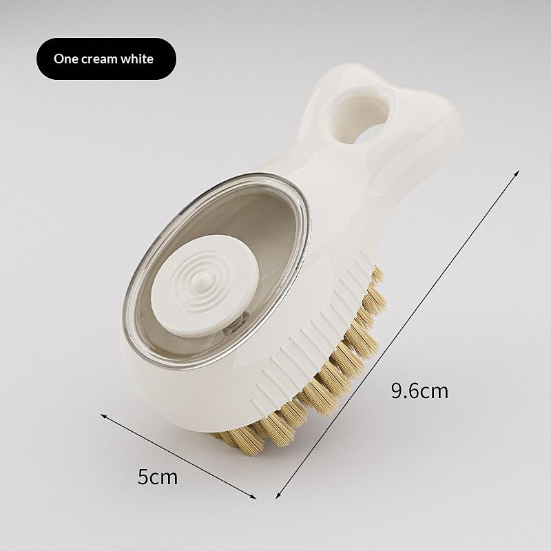 Fish-Shaped Multifunctional Kitchen Cleaning Brush With Liquid Dispensing Function, No Dead Angles Cleaning белый