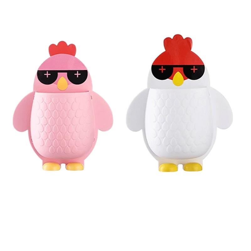 Cartoon Chick Wall-Mounted Storage Box for Makeup, Tools, and Toothbrush