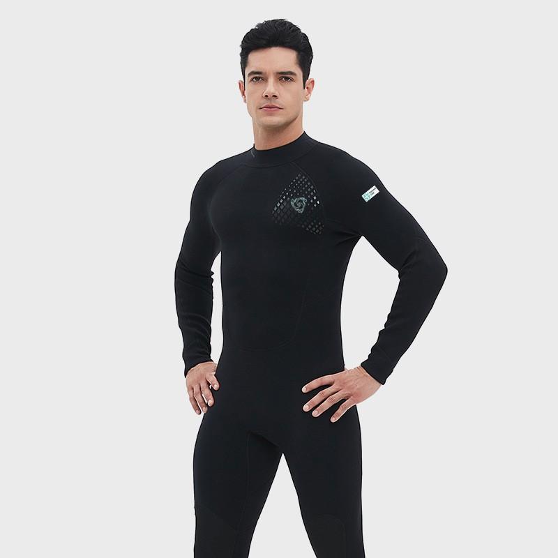 3mm Diving Suit Men Women One-piece Wet Black Long-sleeved Snorkeling Surfing Sunscreen Warm L