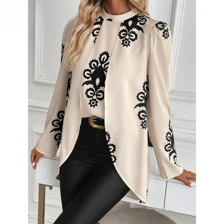 Women's Fashion Casual Spring Autumn Long Sleeve Half Turtleneck Blouses & Shirts