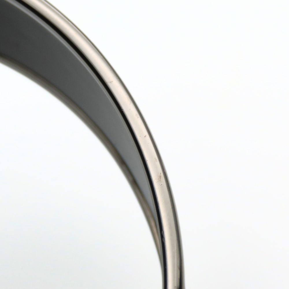 Used HERMES Bangle Emilel GM metal/enamel 38.5g Purple Silver Cloisonne