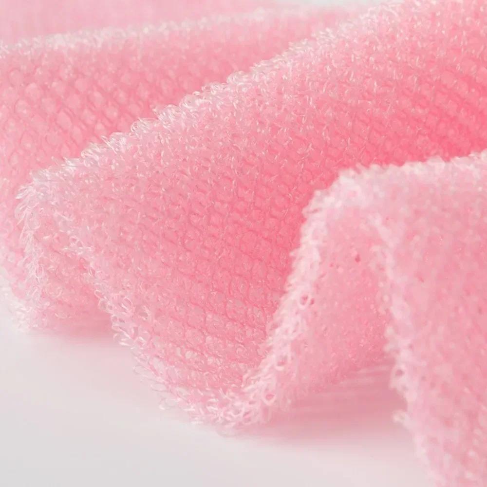 Stretchable Soap Towel Nylon Back Exfoliating Scrubber Shower Towel Reusable Bathing Cloth Body Cleaning Towel Bathroom Tools