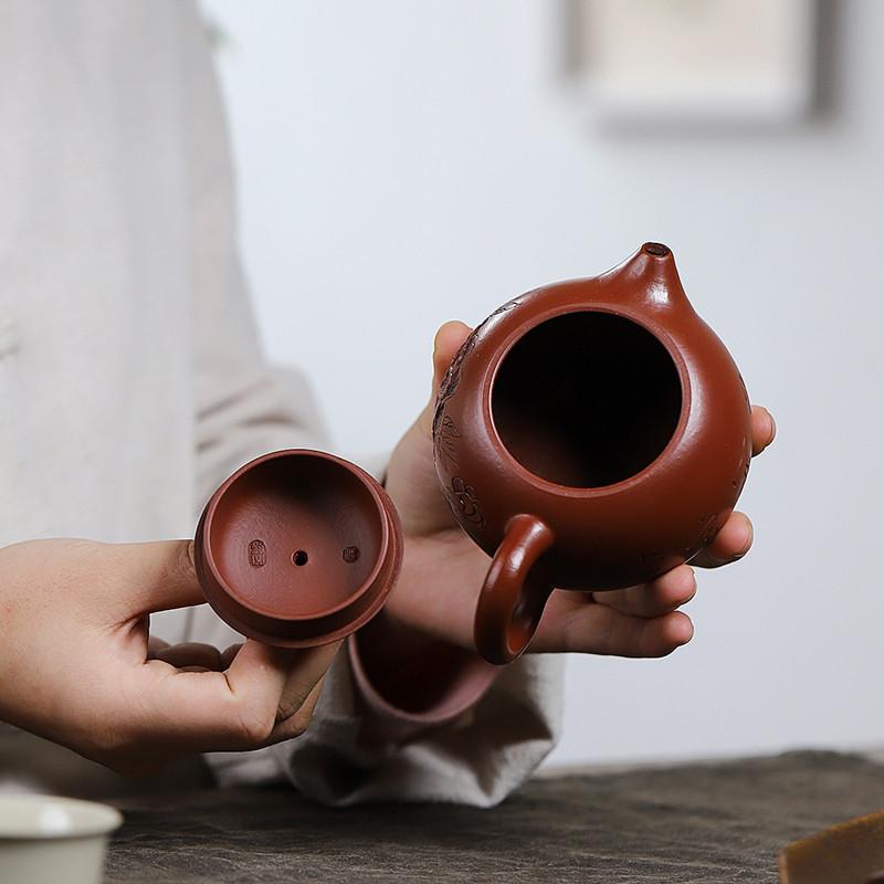 Chinese Yixing Handmade Purple Clay Teapot Raw Ore Dahongpao Beauty Tea Pot Tradition Household Kettle Zisha Tea Set 220ml