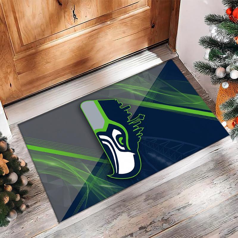 Tappeto in Velluto Cristallo Seattle Seahawks Morbido Anti?Tappetino Antiscivolo Comodo per Casa Soggiorno Camera da Letto Tappeto Decorativo