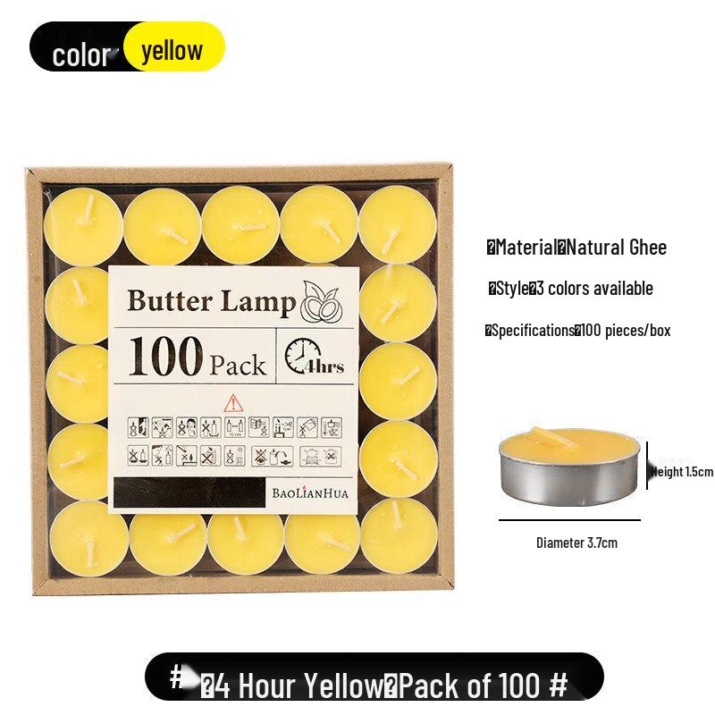 LIEI Natural Smokeless Warm Tea Candle