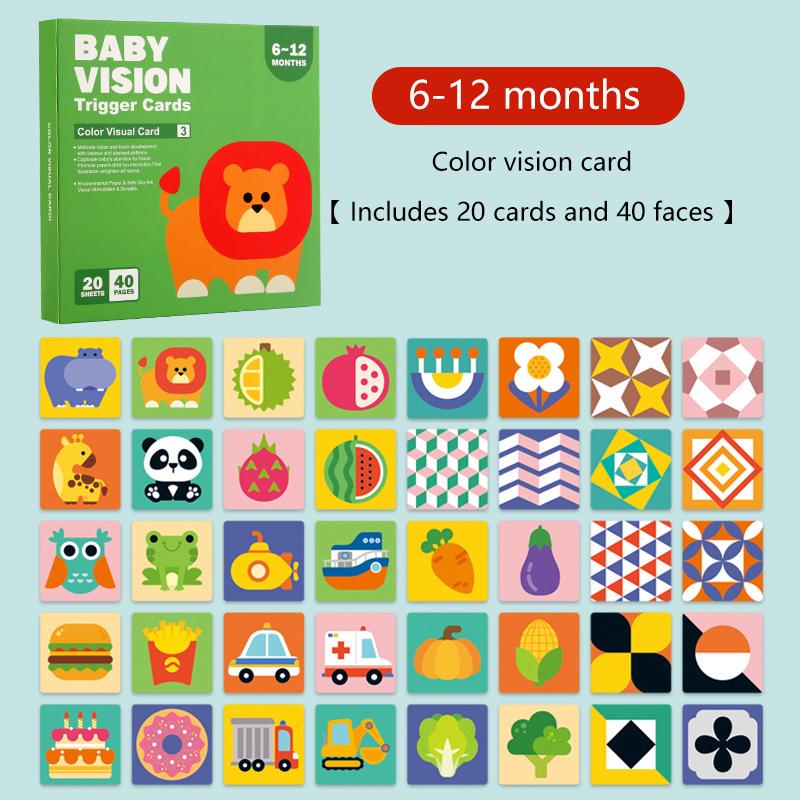 

1 набор игрушек для раннего развития для детей Nerborns, черно-белые карточки с высокой контрастностью, цветные карточки для визуальной стимуляции, детская игрушка Монтессори