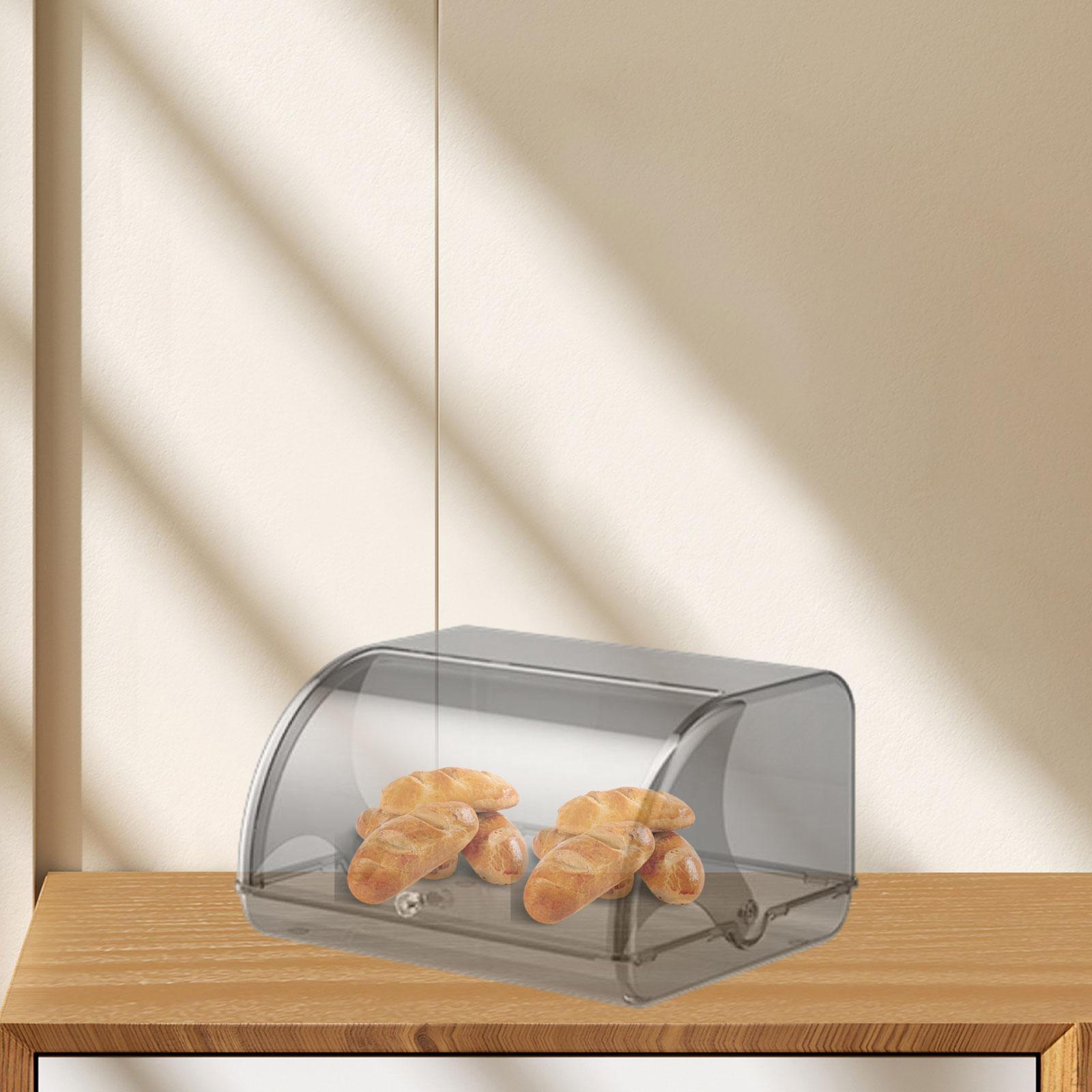 

Держатель для хлебницы Keeper Roll Top Большая вместительная коробка для хранения хлебобулочных изделий Fully clear gray