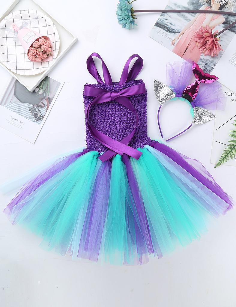 chinese dress ladies Little Mermaid Girls Tulle Dress main image 1