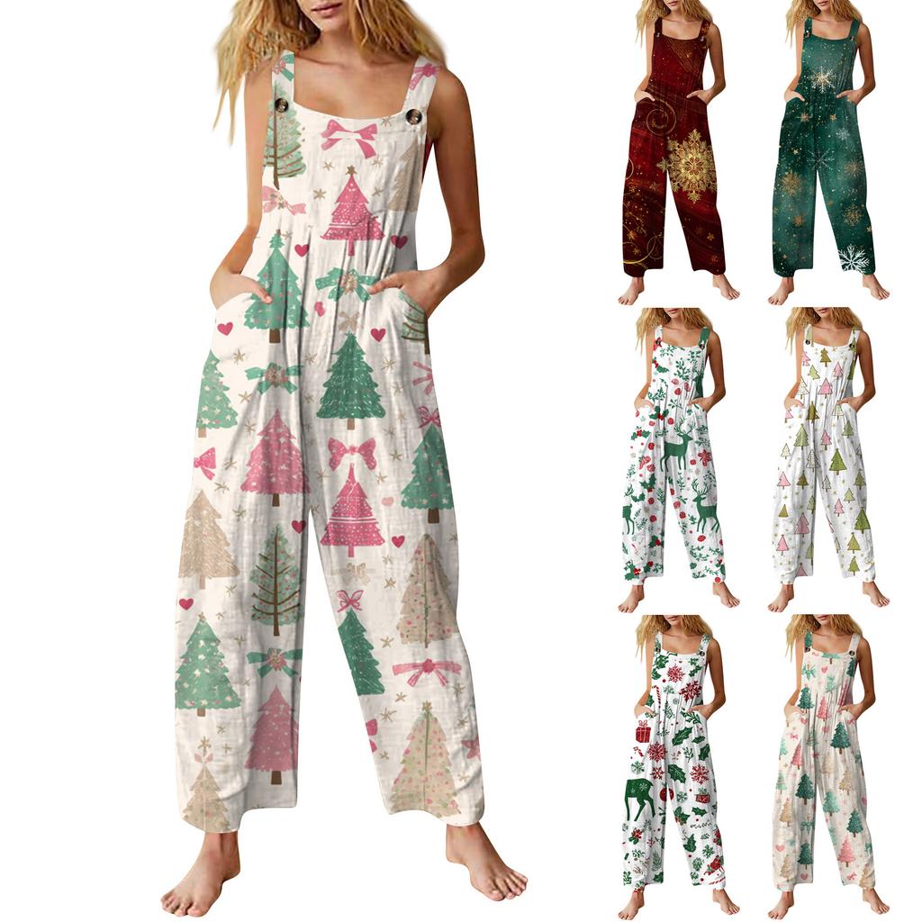 Women's Jumpsuit Printed Casual Loose Jumpsuit