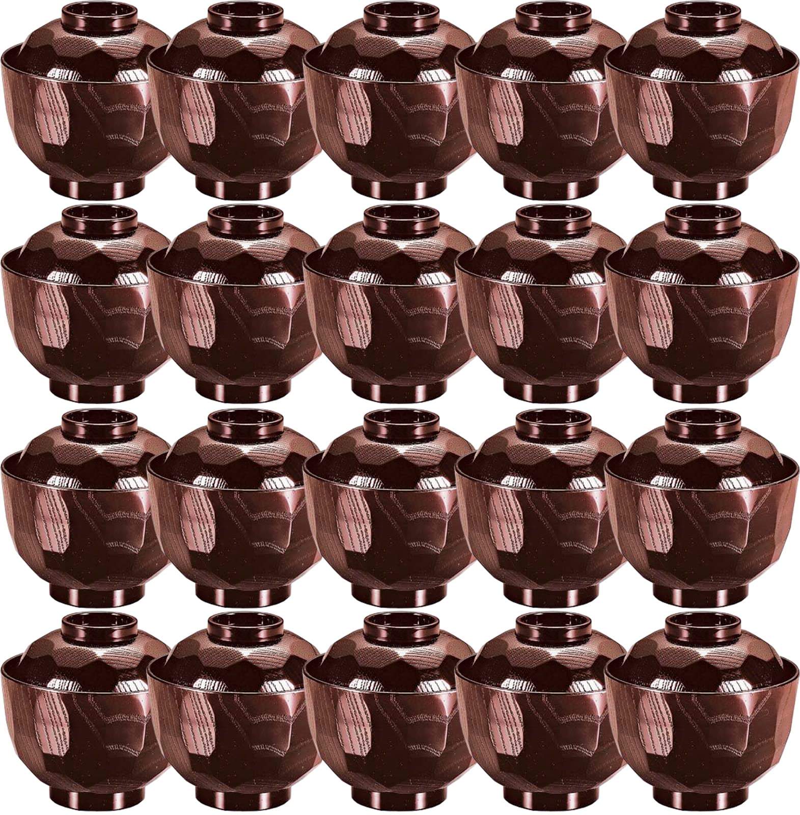 

Fukui Craft New Kikko Small Soup Shintame Made in Dishwasher Safe Bowls, (20 pieces), Heat-Resistant, Japan,