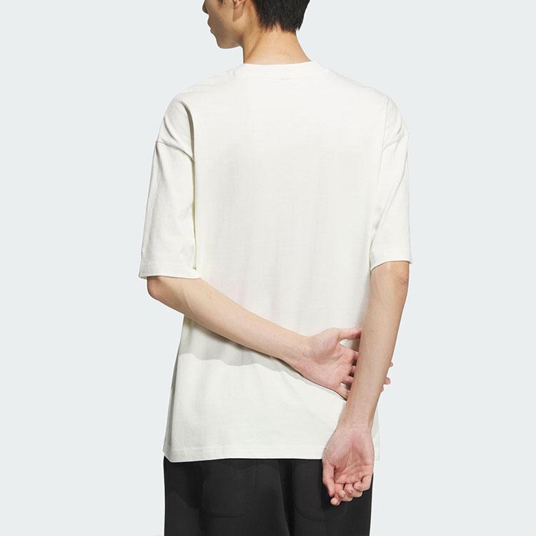 New Adidas Drop Shoulder Sleeve T Shirt Men's Jade White JI6839