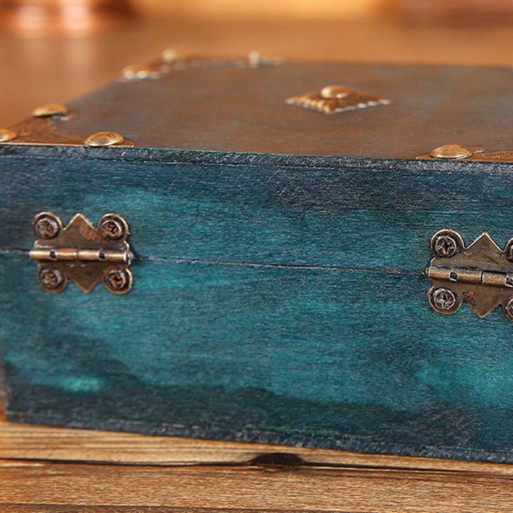 Retro Decoration Wooden Box Lockable Lockable Password Box Household Jewelry Storage Case Bracelet