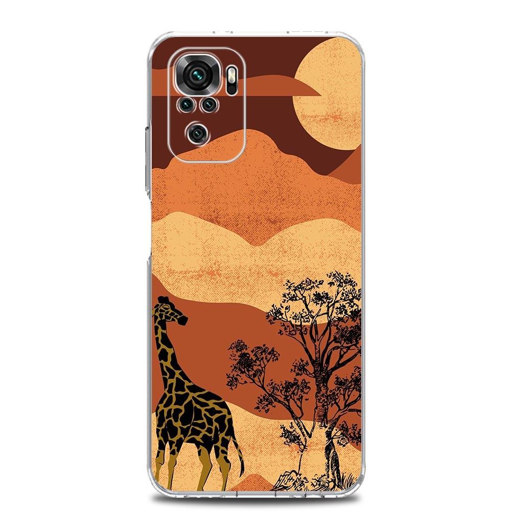 giraffe Phone Case For Xiaomi Redmi Note 13 12 5G 9S 9 8 10 11 Pro Plus 4G 9T 13C 12C10C 9C 9A 7 Pro Clear Cover