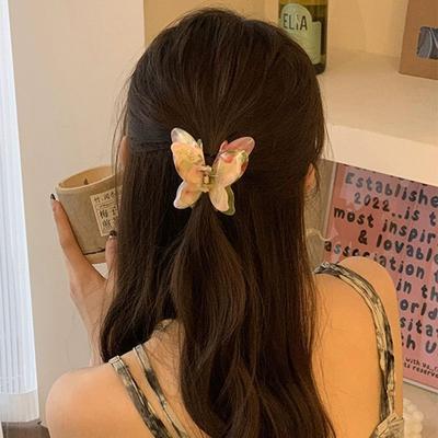 1pc Oil Painting, Blending, Three-dimensional Butterfly Grip, High-end Temperament, Shark Clip, Hair Clip, Hairpin