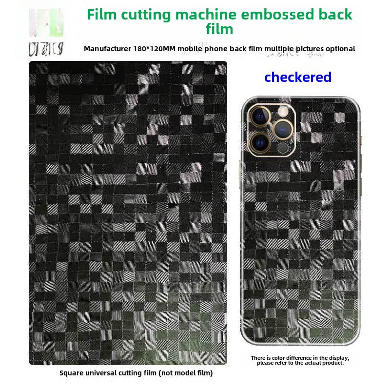 3-Layer 8-Inch Carbon Fiber Blade Laser Film Cutting Machine for Universal Phone Film with Crocodile Leather Pattern.