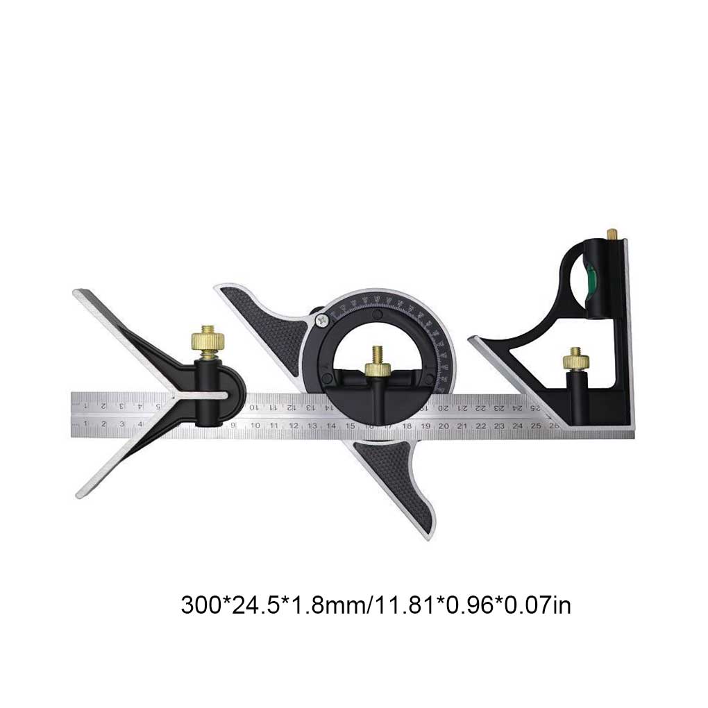 Combination Angle Ruler Accurate Woodworking Accessory Hand Tools Adjustable Measuring Protractor Measure Tool