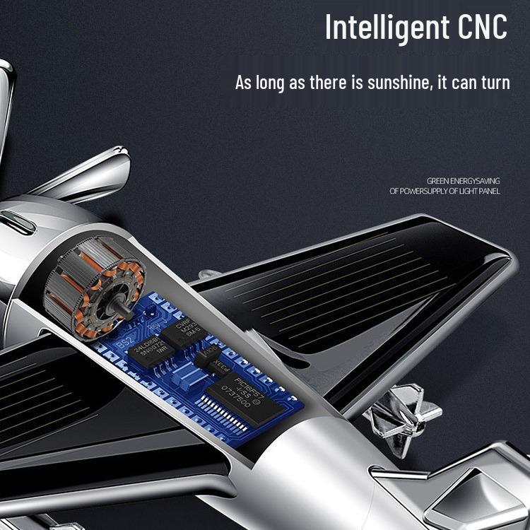 Solar-Powered Rotating Car Air Freshener: Aromatherapy Decor with Solid Scented Tablets