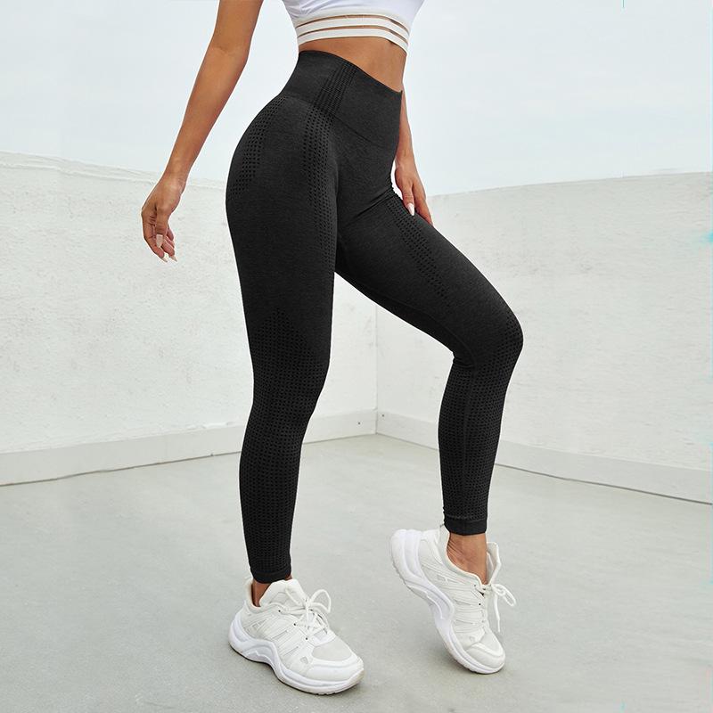 

Йога-брюки с высокой талией длиной до щиколотки - Подтягивающие бедра, улучшающий фигуру персикообразный дизайн, доступны большие размеры Medium чёрный