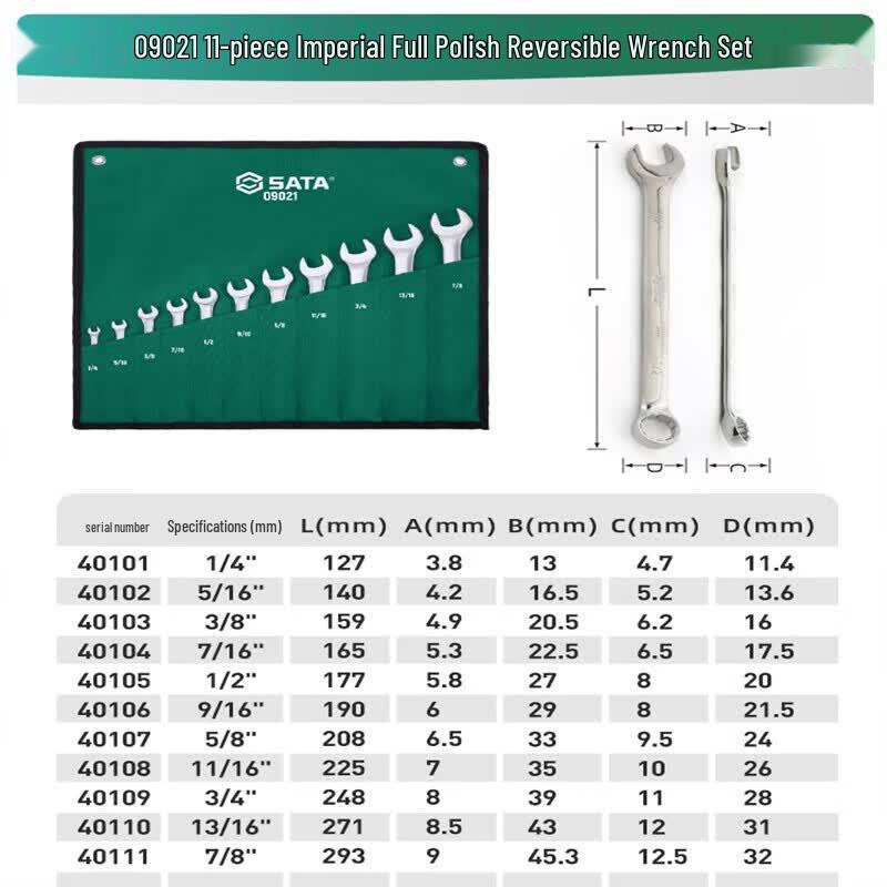 SATA Imperial Combination Wrench Set