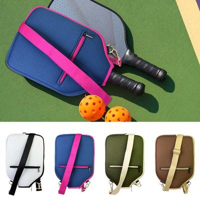 Neopren Paddelabdeckung Schutz mit abnehmbarem Schultergurt Tischtennis Schlägerhülle Schlägerhülle