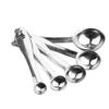 Steel Stainless Sleek Measuring Spoon Set Of Five Ideal For Coffee Baking And Gifts Holiday