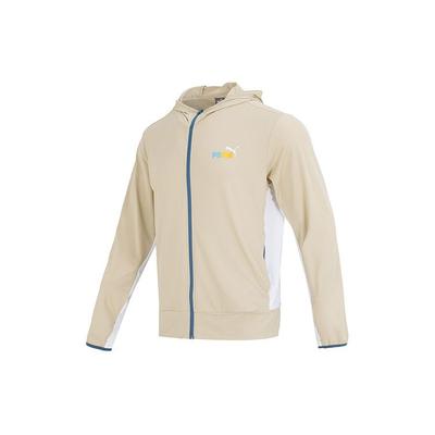 Puma Logo-Print Lässige Kapuzenjacke Unisex Oberbekleidung Khaki 678006-88