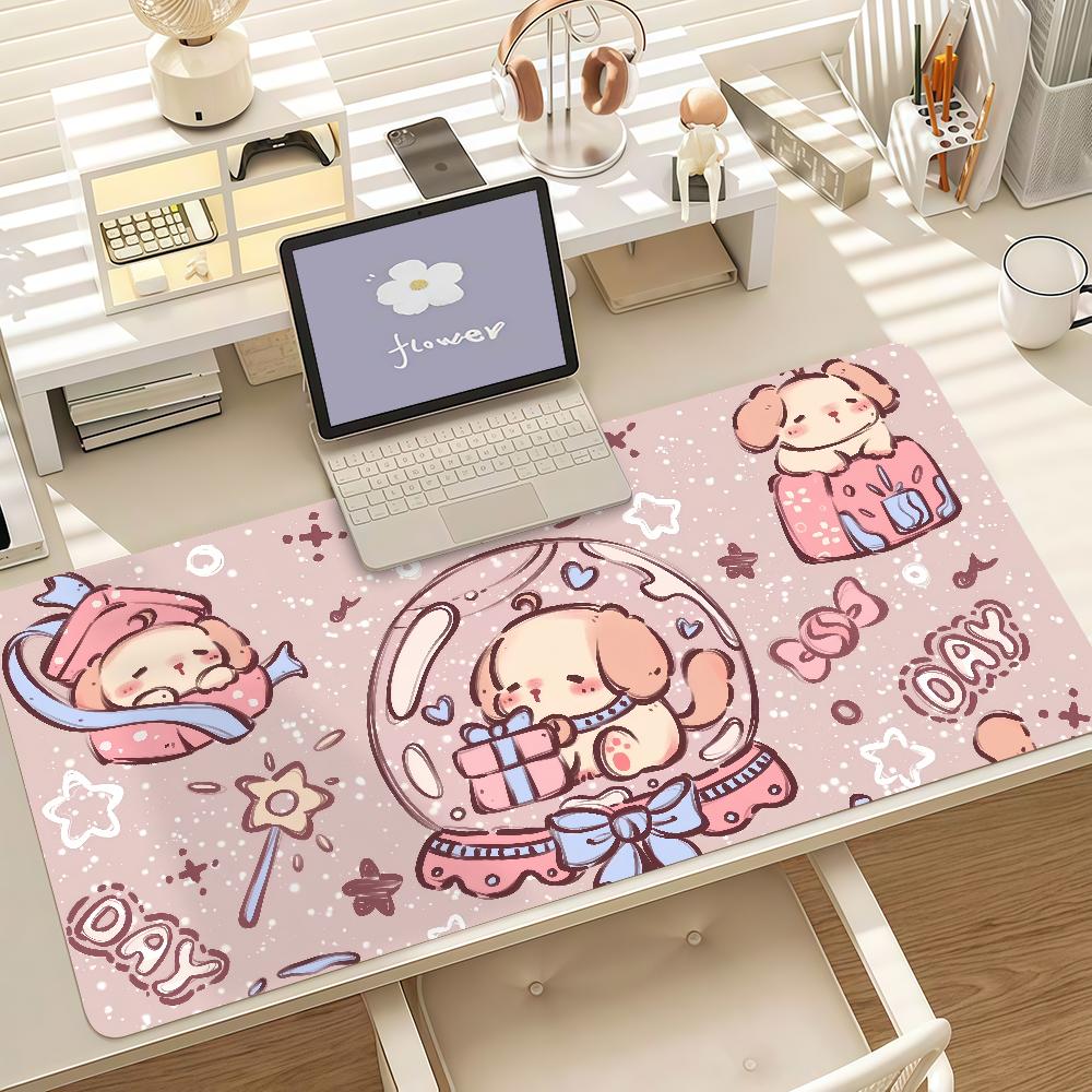 Anime Cute Cat Blessing Mouse Pad Anti Slip Rubber Edge Locked Thickened Laptop Gaming Desk Mat
