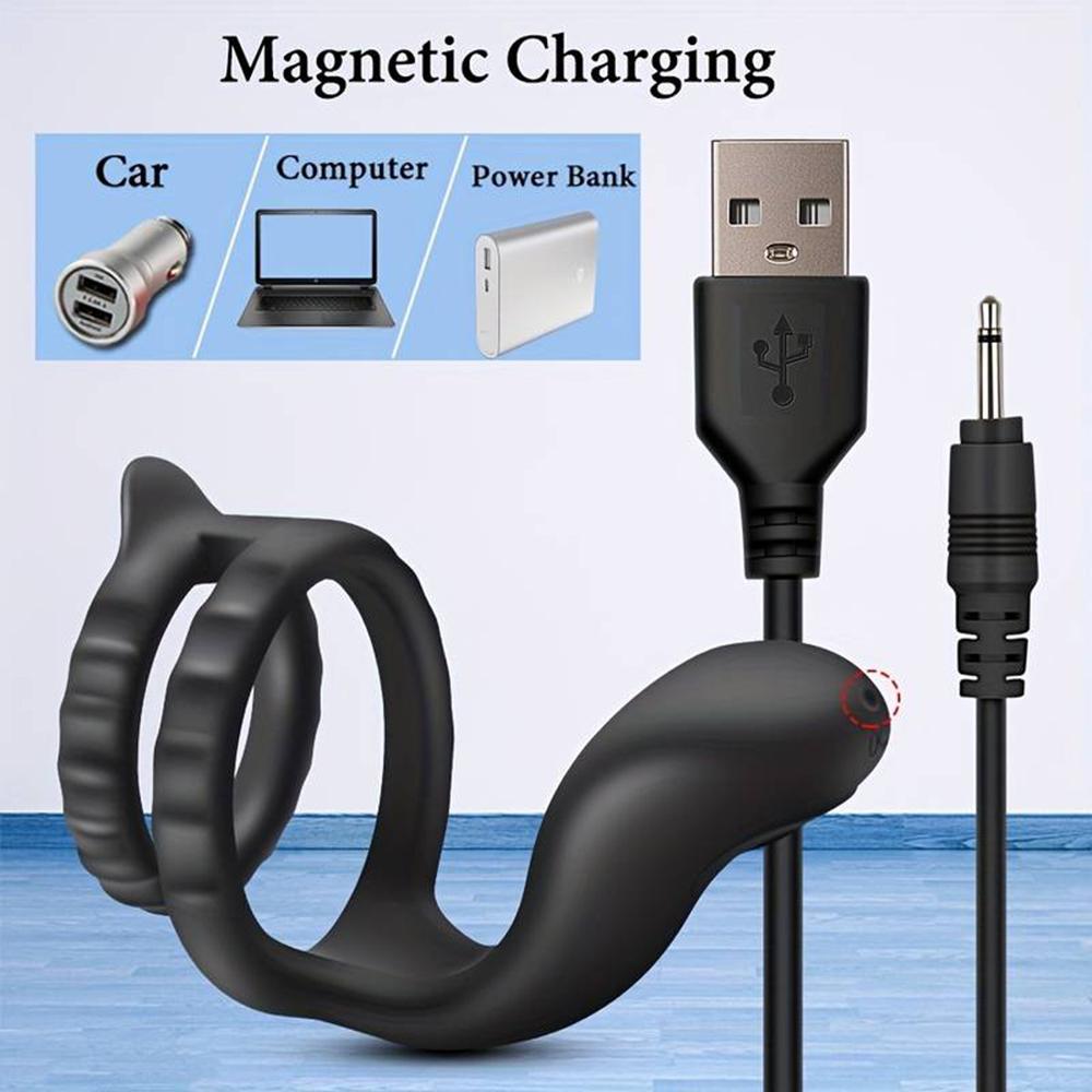 Vibrating Cock Ring Taint Stimulator Penis Ring Vibrator Couples Adult Sex Toys for Men 10 Vibrations Male Couple Sex Toy Dick