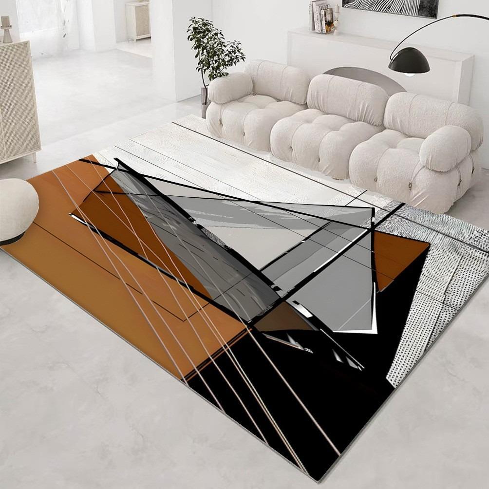 Europa Moderner Stil 3D-Effekt Streifen Teppich Wohnzimmer Sofa Schlafzimmer Arbeitszimmer Eingangstür Teppich Rutschfest Mode Heimdekorationsmatte