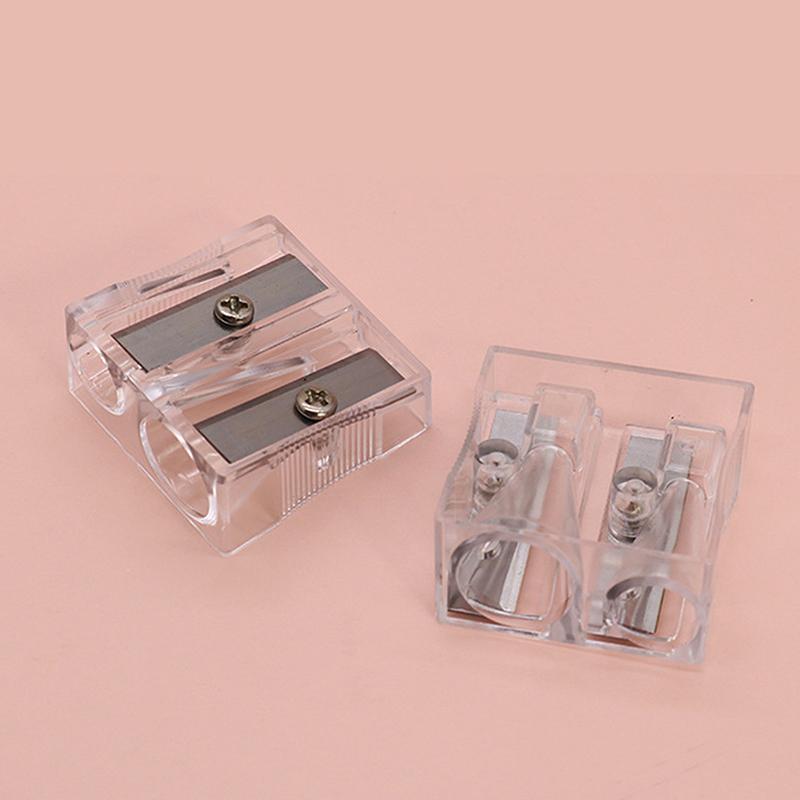 10Pcs Pencil Sharpener 2-Hole Pencil Sharpener Transparent Pencil Sharpener