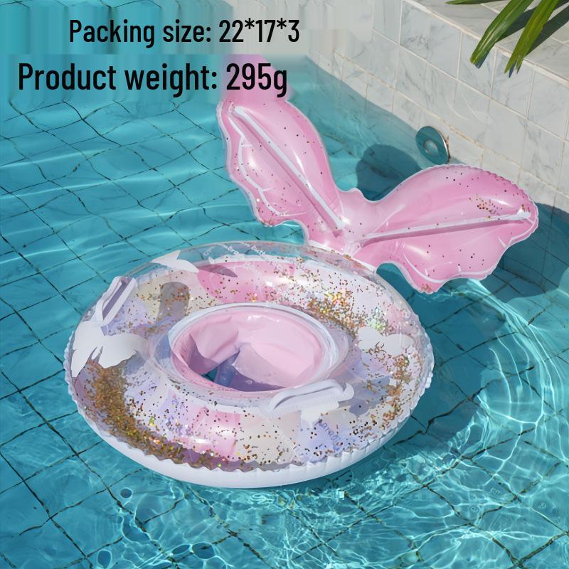 Large Toddler Boat-Themed Swimming Ring with Canopy & Steering Wheel