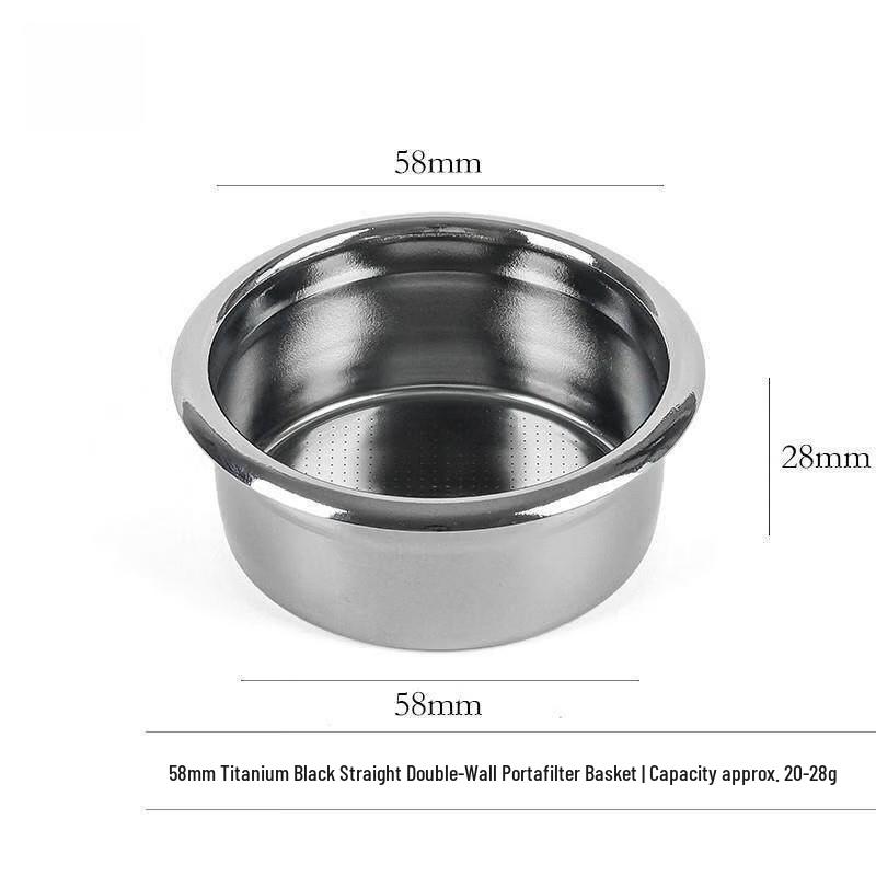 Ying Tang 58mm Titanium Black Espresso Filter Basket