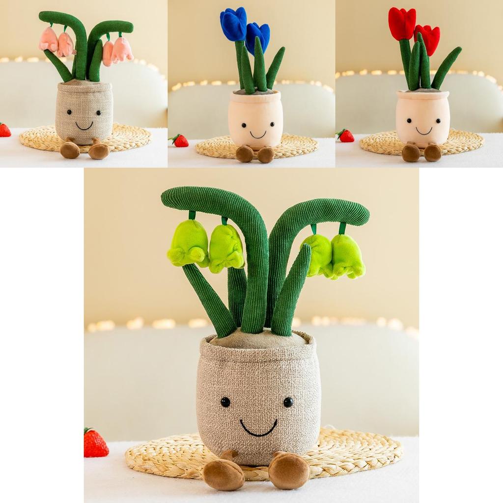 Soft Plush Tulip Flower Succulent Plant Decor Adorable And Durable Home Accessory