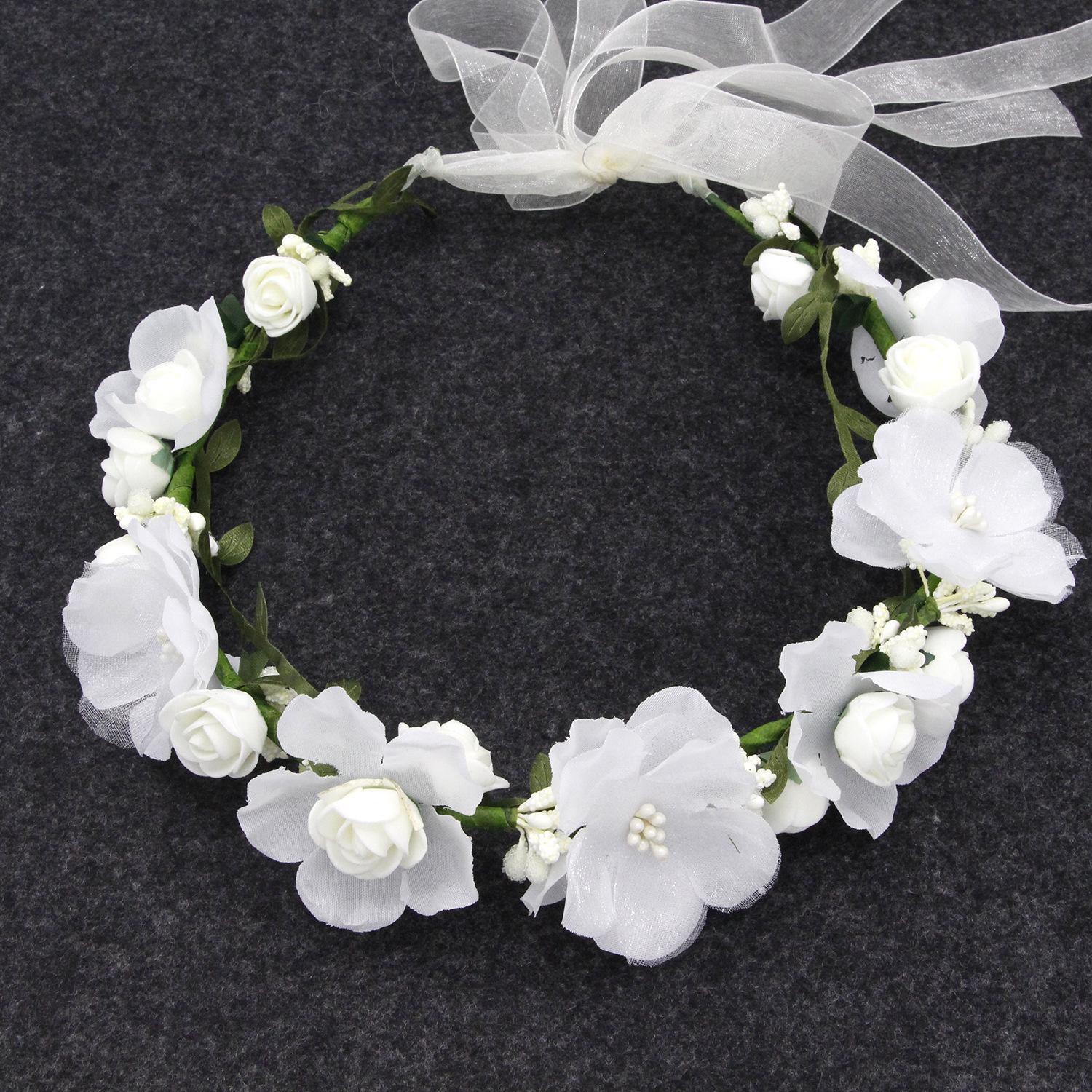 Forest-Inspired Floral Wreath Hair Accessory for Beach Vacations & Bridal Photography