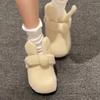Fashion Women's Autumn and Winter New Round Toe Deep Mouth Soft Sole Warm Cotton Shoes Sweet Platform Plush Half Mow