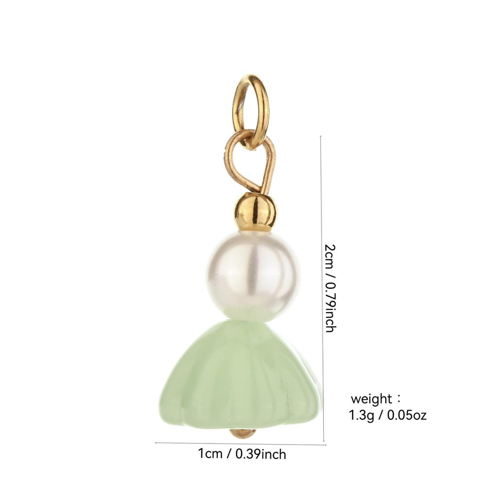 Handmade 18k Gold Electroplated Natural Stone Bead Earrings
