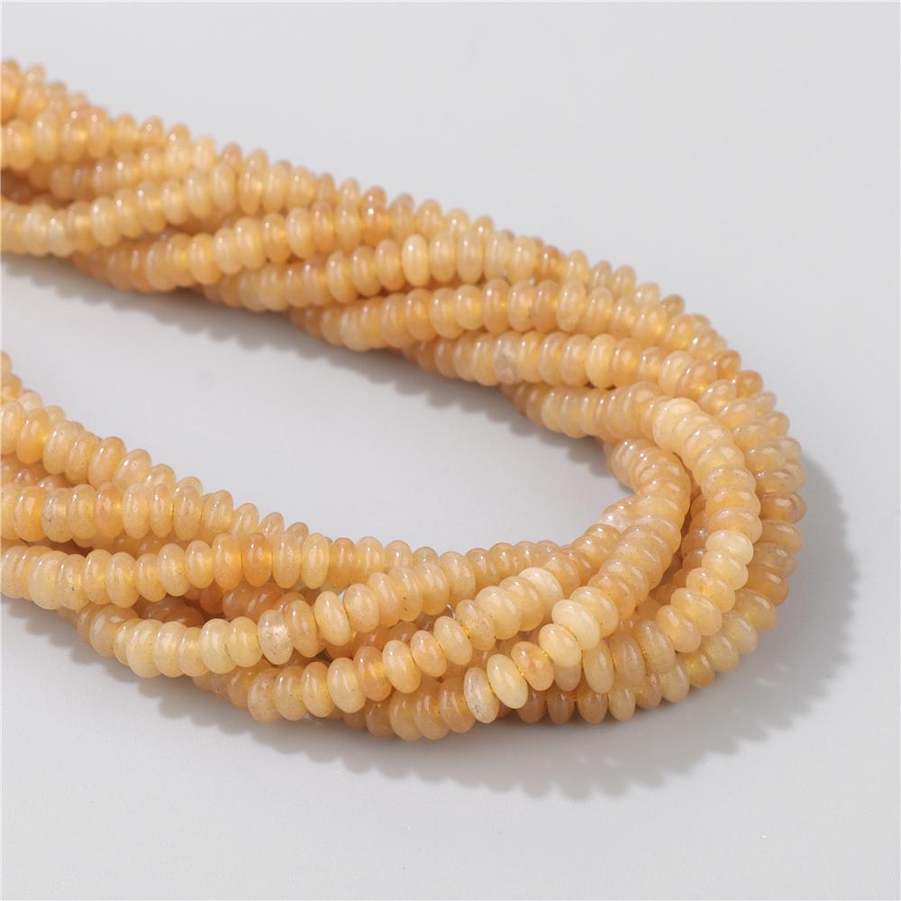 2X4MM Natural Abacus Stone Beads Blue Green Pink Flat Rondelle Beads for Jewelry Making Bracelets Necklace Accessories Wholesale