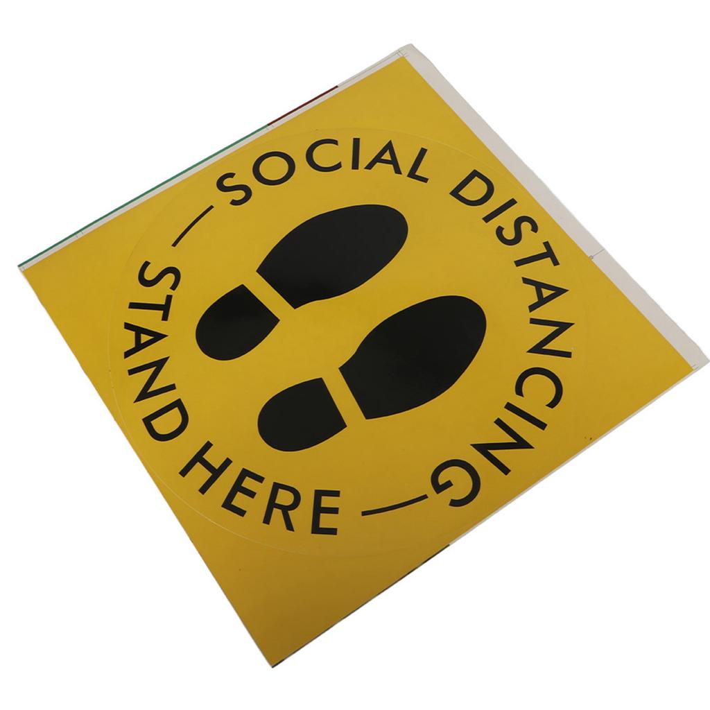 5PCS Social Distancing Ground Sticker Distance Marker Floor Signs Decal for School Market Public