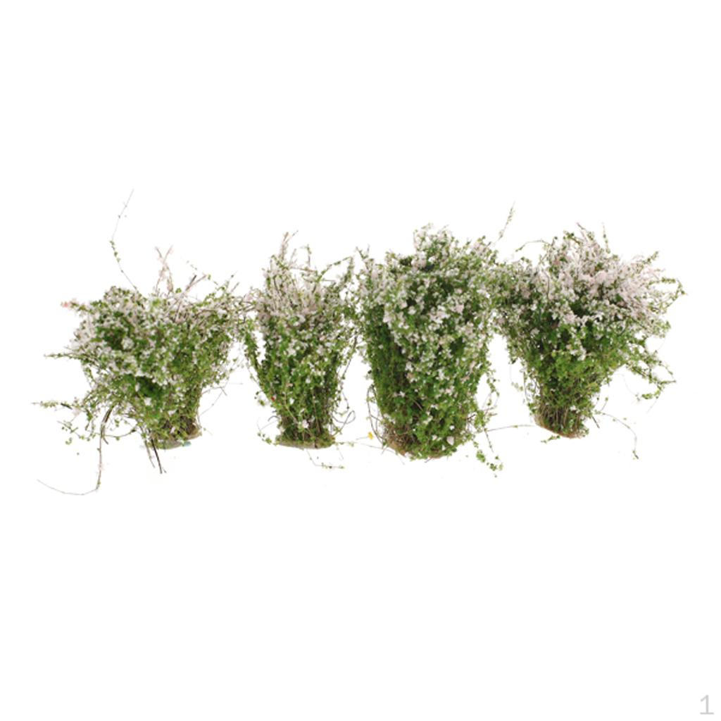 

4 Model Train Railway Flower Cluster Grass Scenery Layout