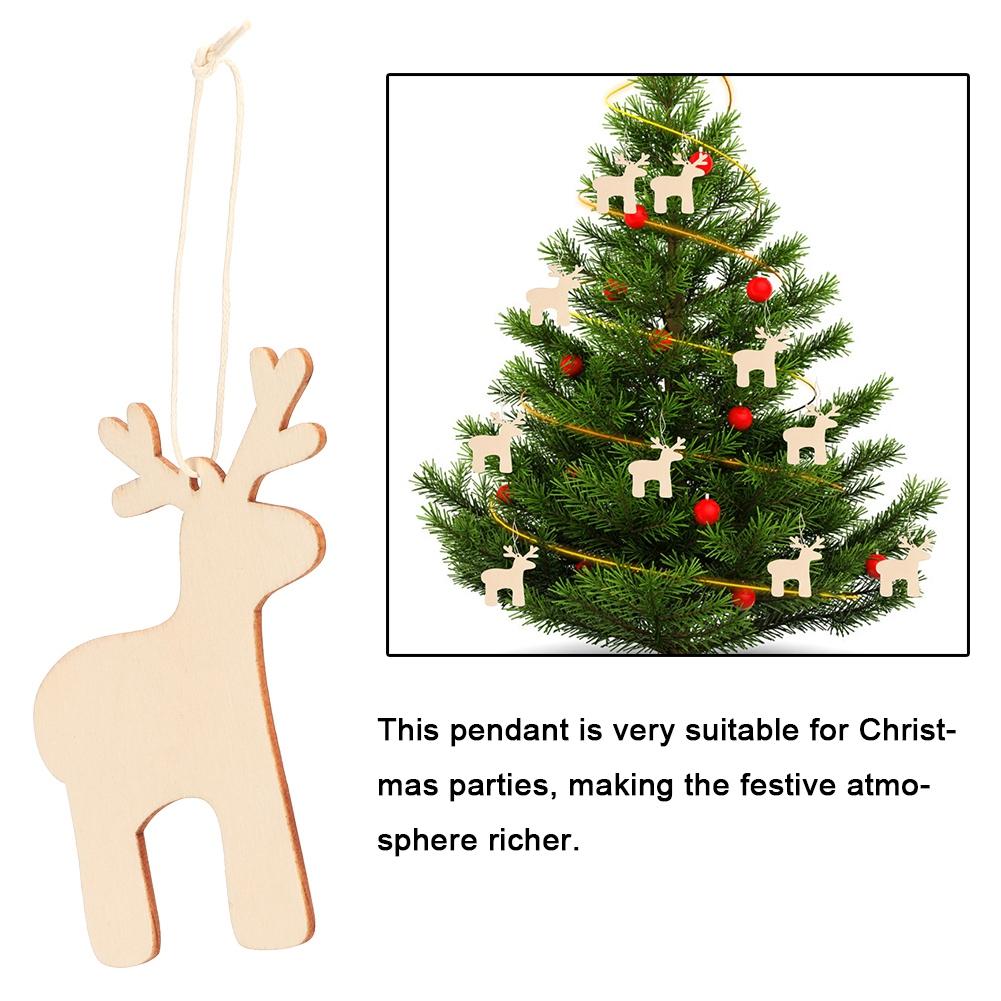 10Pcs Christmas Tree Pendant Handcraft DIY Hanging Ornaments Home DecorationElk 10cm
